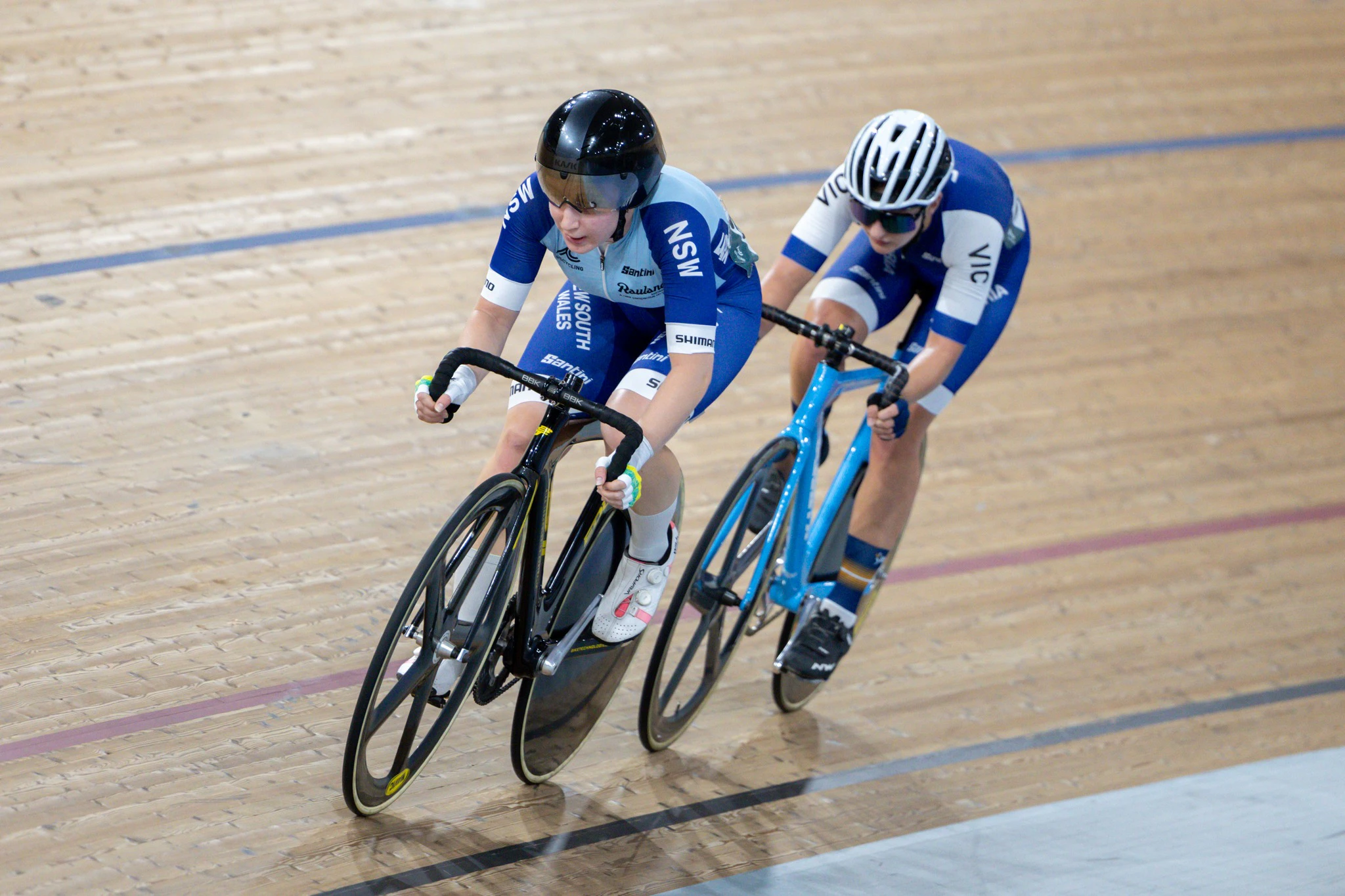 Keira Will racing the elite women's points race at the 2024 AusCycling Track National Championships in Brisbane. Picture: Mackenzie Sweetnam