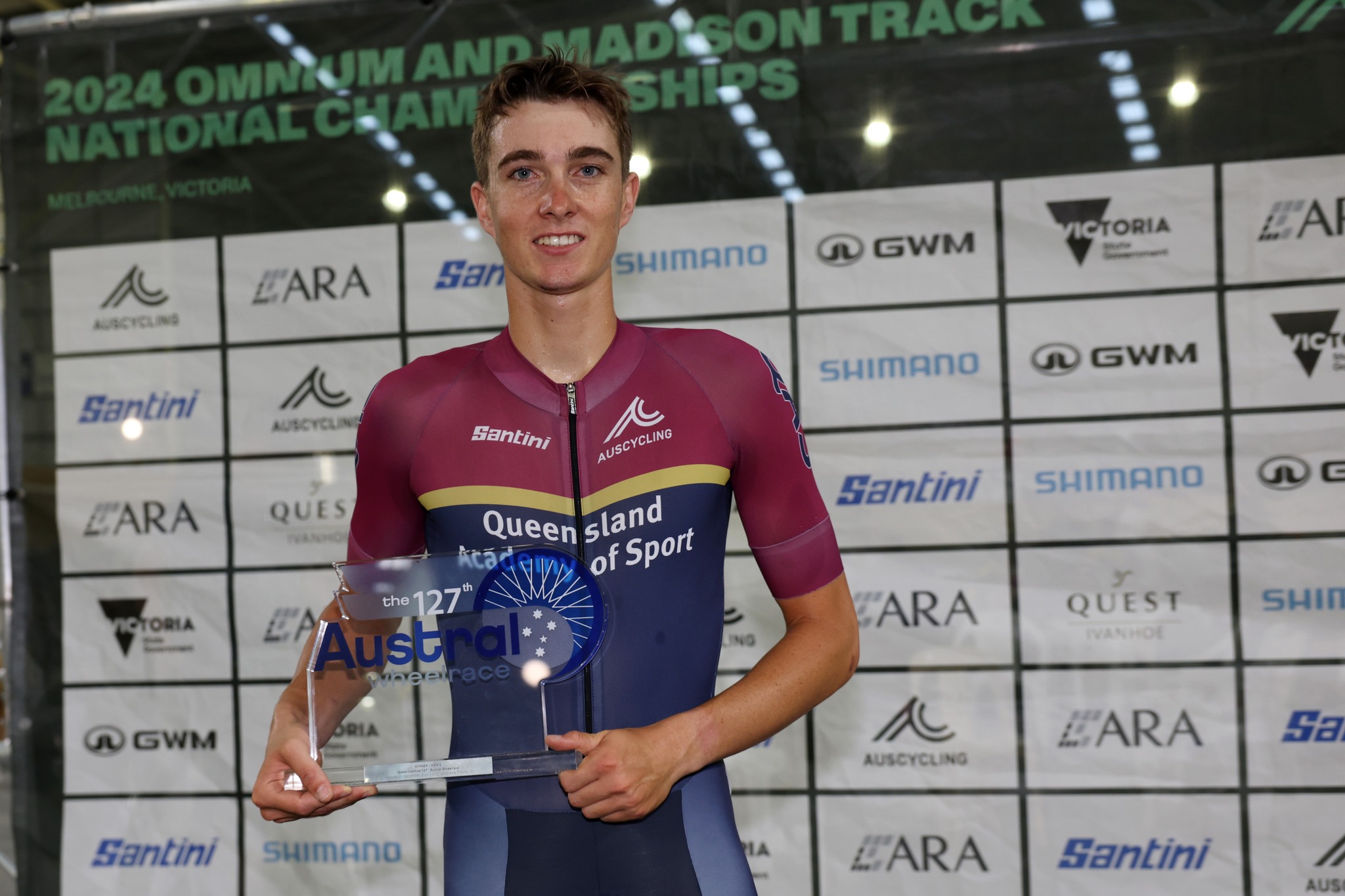 Noah Blannin is the winner of the Quest Ivanhoe 127th Austral Wheelrace. Picture: Con Chronis