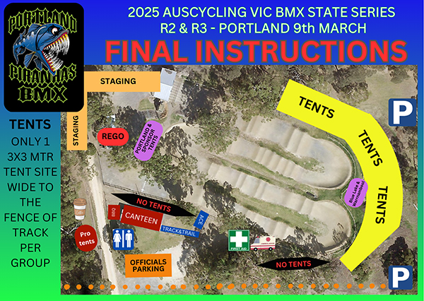 Portland Map 2025 AusCycling BMX Racing SA State Series 