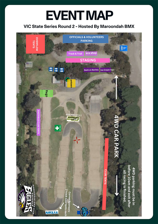 2025 AusCycling BMX Racing Victoria State Series round 2 event schedule