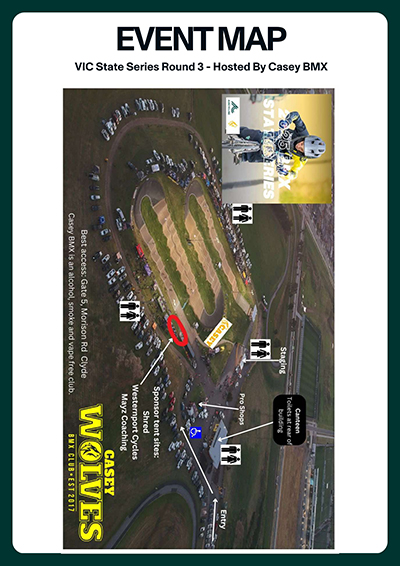2025 AusCycling BMX Racing Victoria State Series - Round 3 Event Map