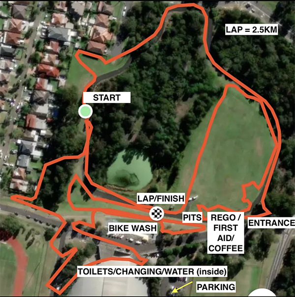 Course map for 2025 AusCycling Cyclo-Cross State & Territory Championships - NSW/ACT