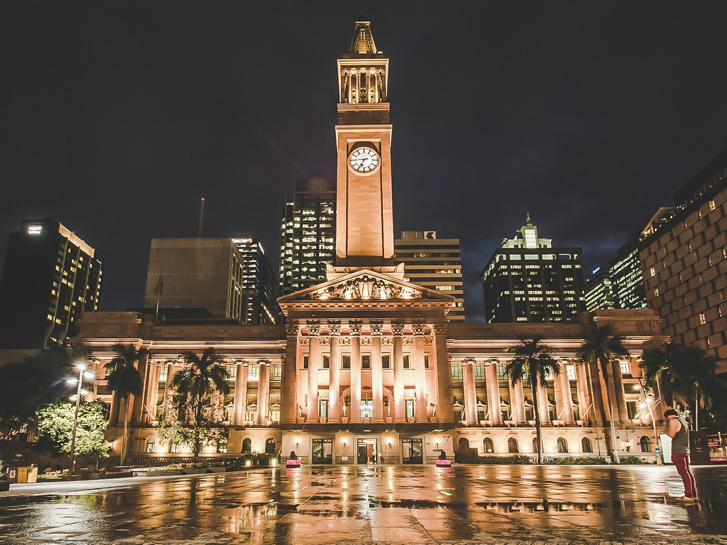 Brisbane City Hall lights