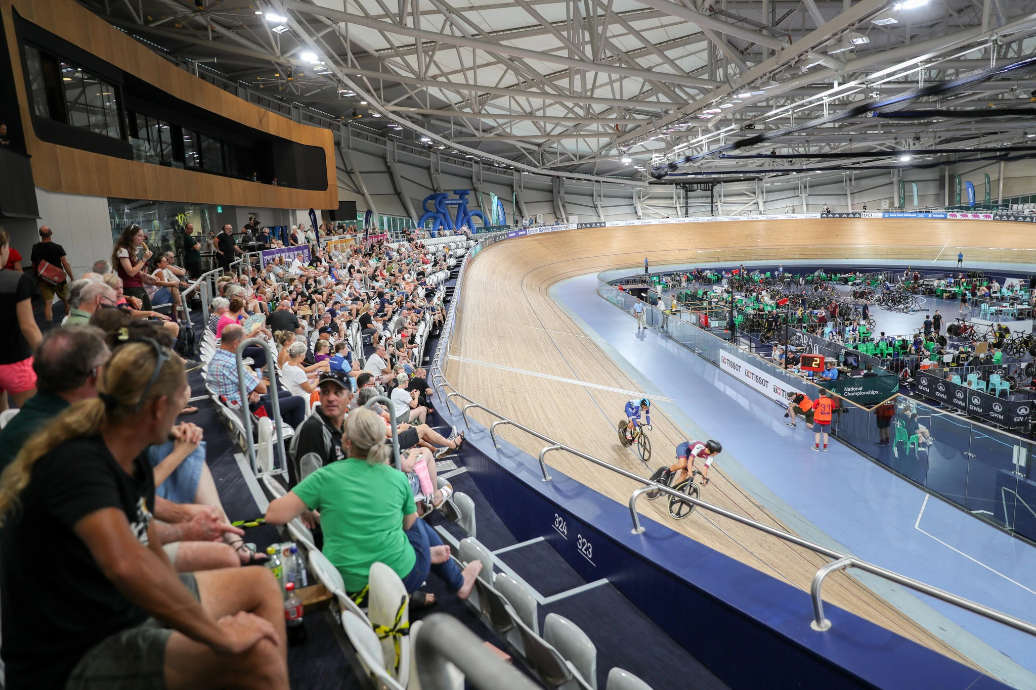 Crowd at the 2024 AusCycling Track National Championships in Brisbane. Picture: Mackenzie Sweetnam