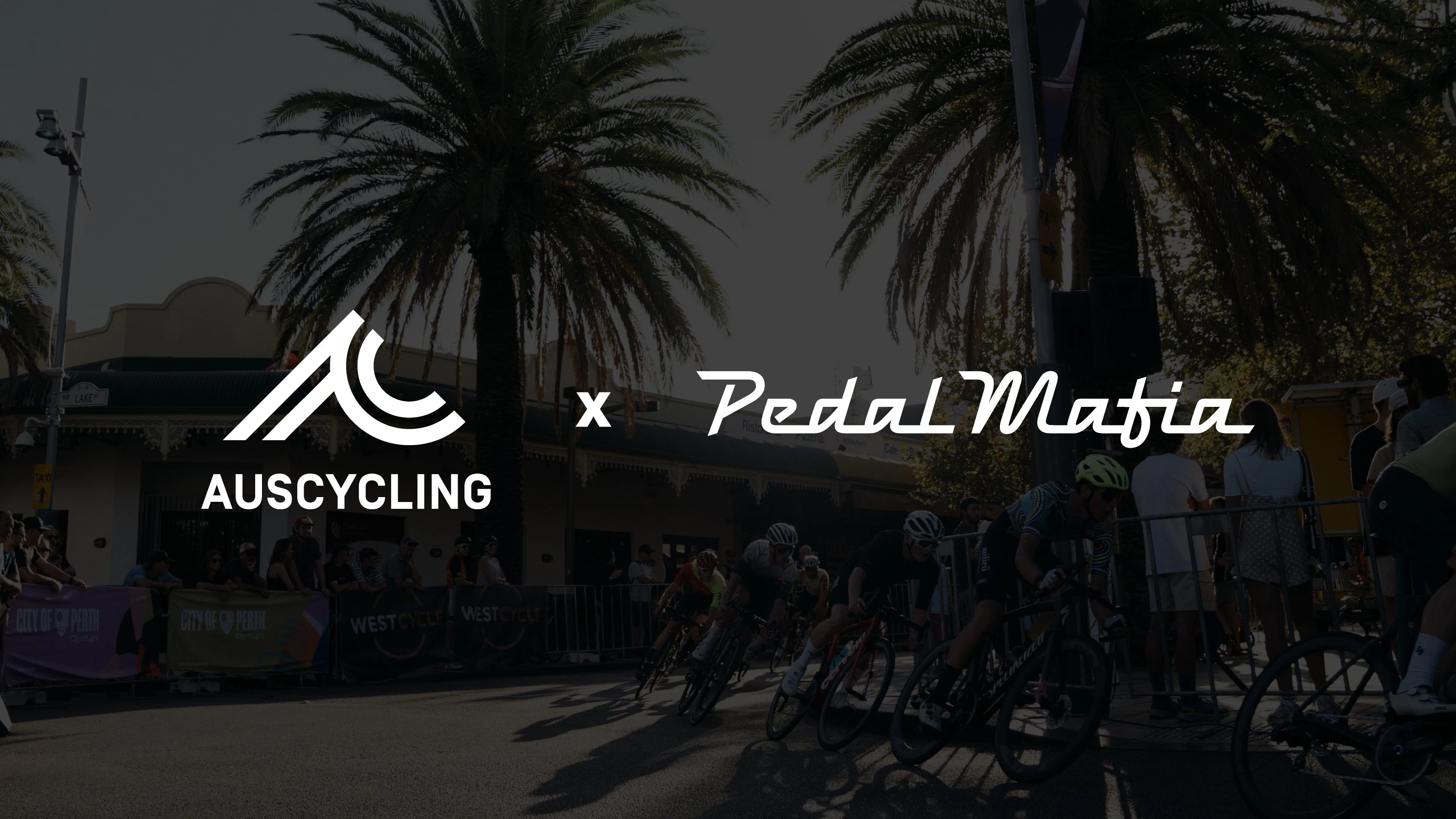 The AusCycling and Pedal Mafia logos side-by-side
