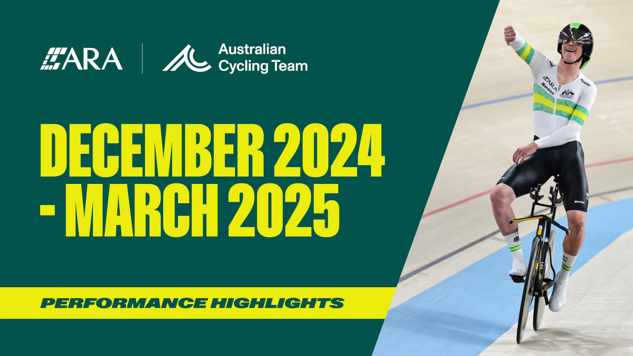 Ryan Elliott celebrating on the track. Text reads ARA Performance Highlights - December 2024 - March 2025
