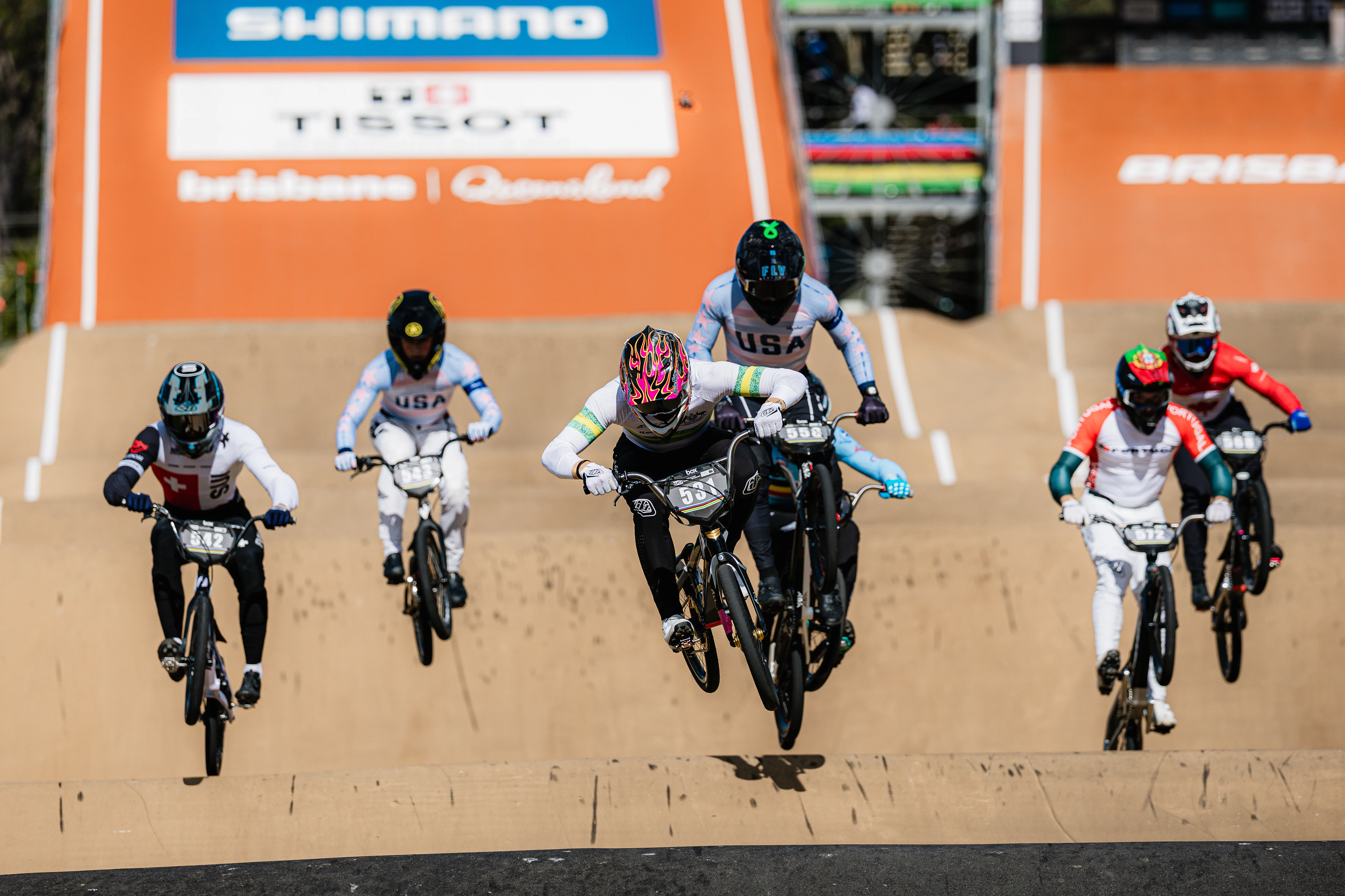 Josh Jolly racing at the 2026 UCI BMX Racing World Championships in Brisbane. Picture: Alex Whitehead/SWpix.com