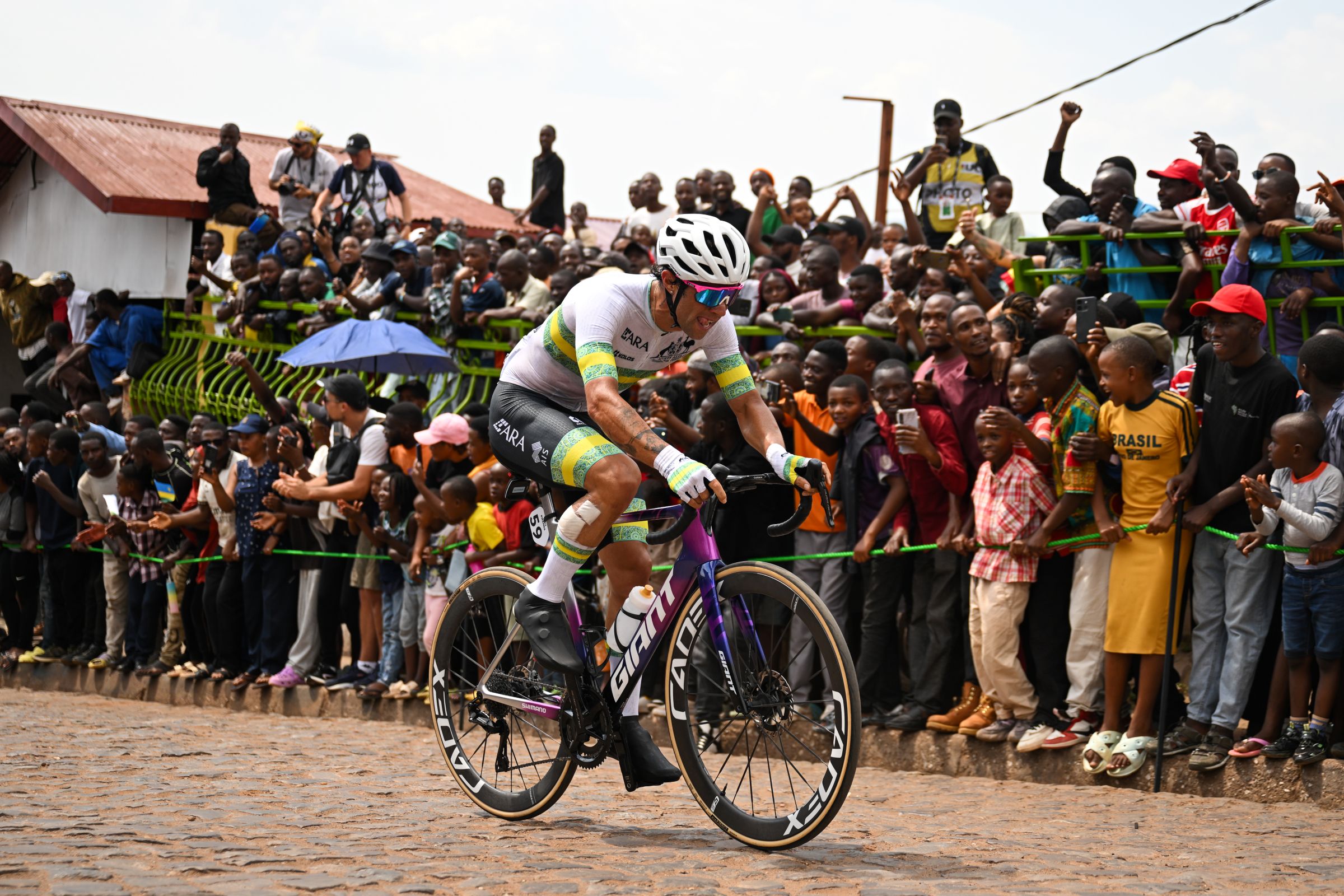 2025 UCI Road World Championships - Kigali Convention Centre, Kigali, Rwanda - Men Elite Road Race -  Michael Matthews (Australia) on the Mur de Kigali
