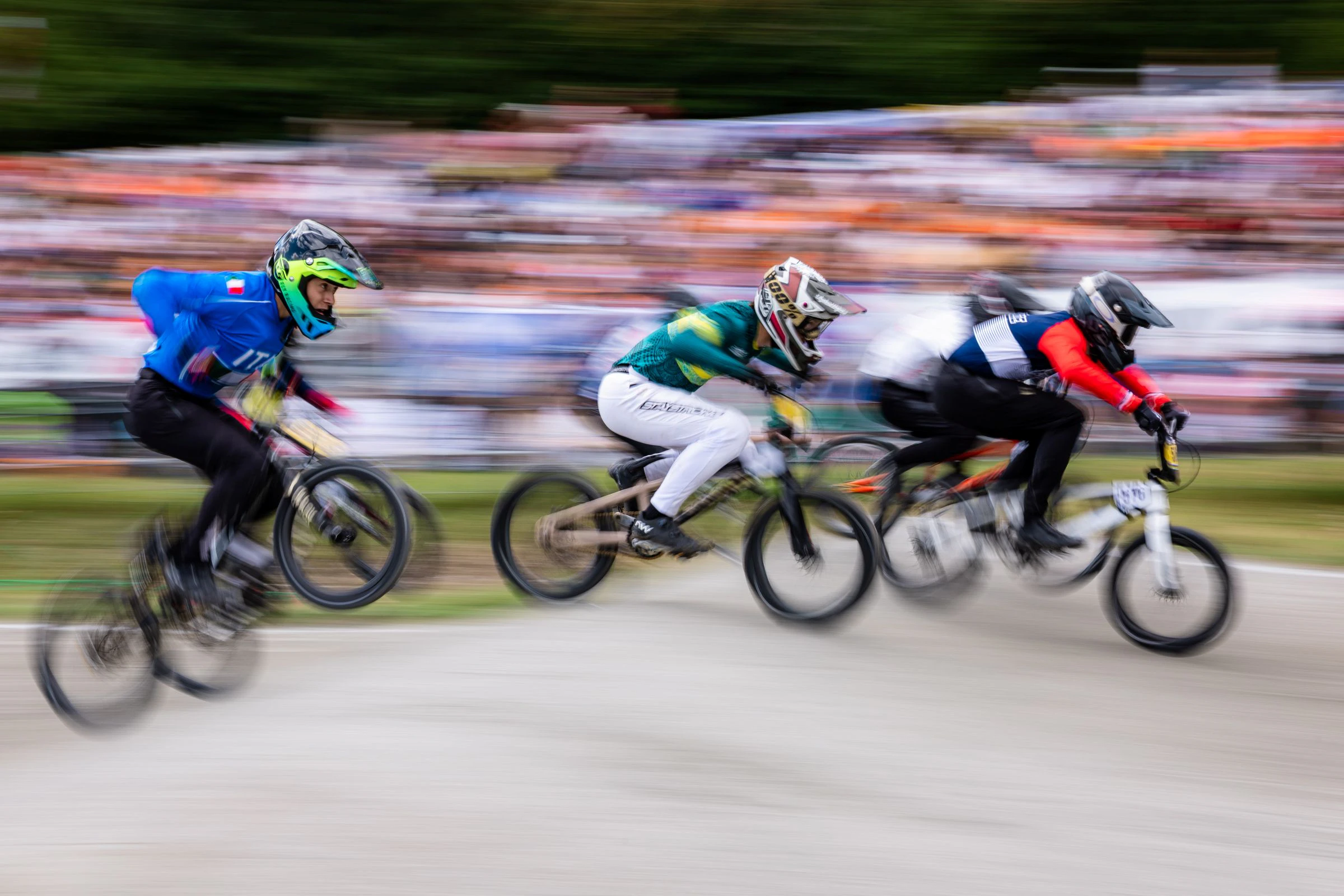 BMX Racing athletes in the UCI BMX Racing Challenge, including an Australian rider