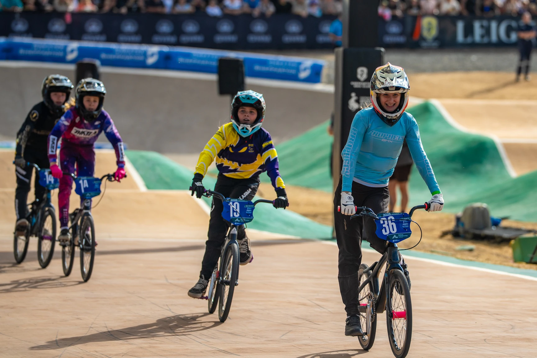 Kora Stephens win 11 Girls national championship at the 2026 GWM BMX Racing National Championships in Shepparton. Picture: Jake Oksanen