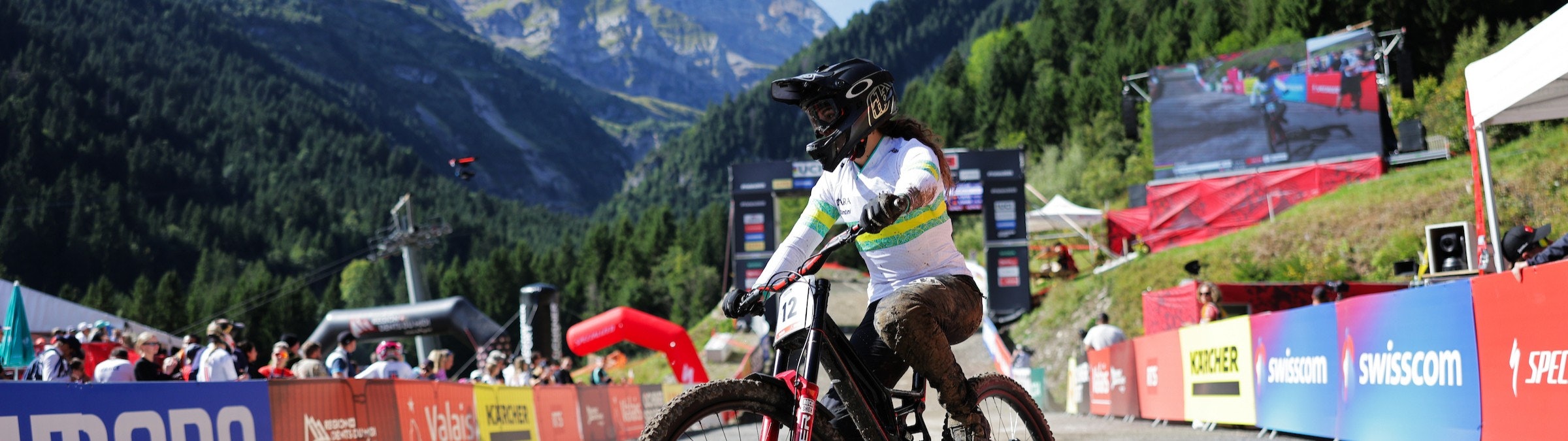 Elleni Turkovic, mountain bike downhill rider for the ARA Australian Cycling Team in 2025 at the UCI World Championships