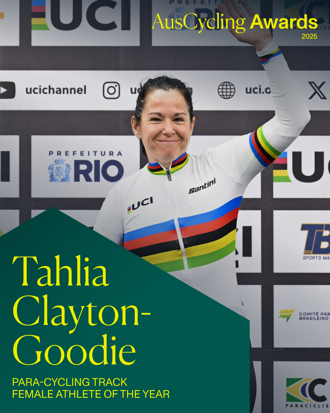 Tahlia Clayton-Goodie Para-cycling Track Female Athlete of the Year