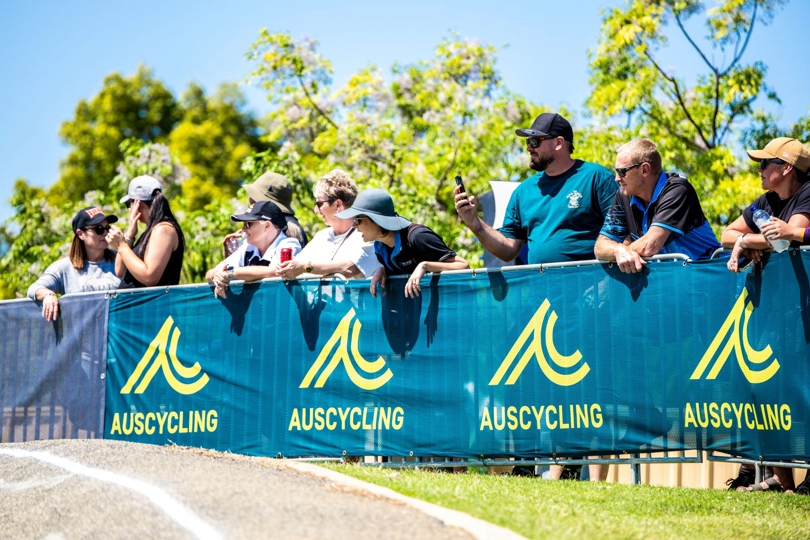 Spectators watch at an AusCycling BMX Racing event