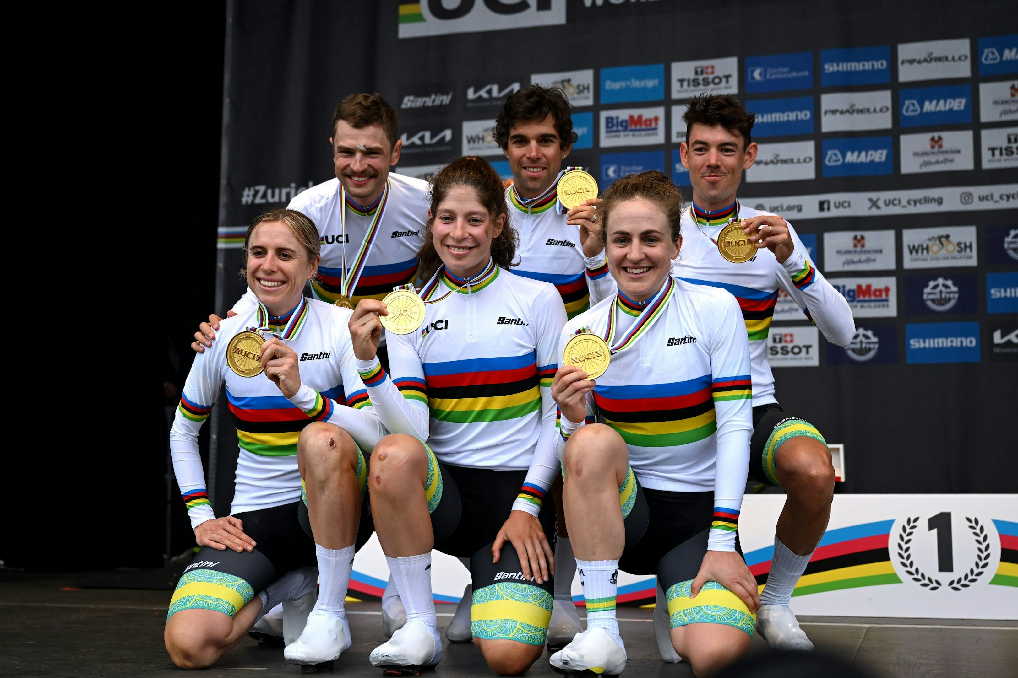 Australia wins gold in nailbiting World Championship team time trial