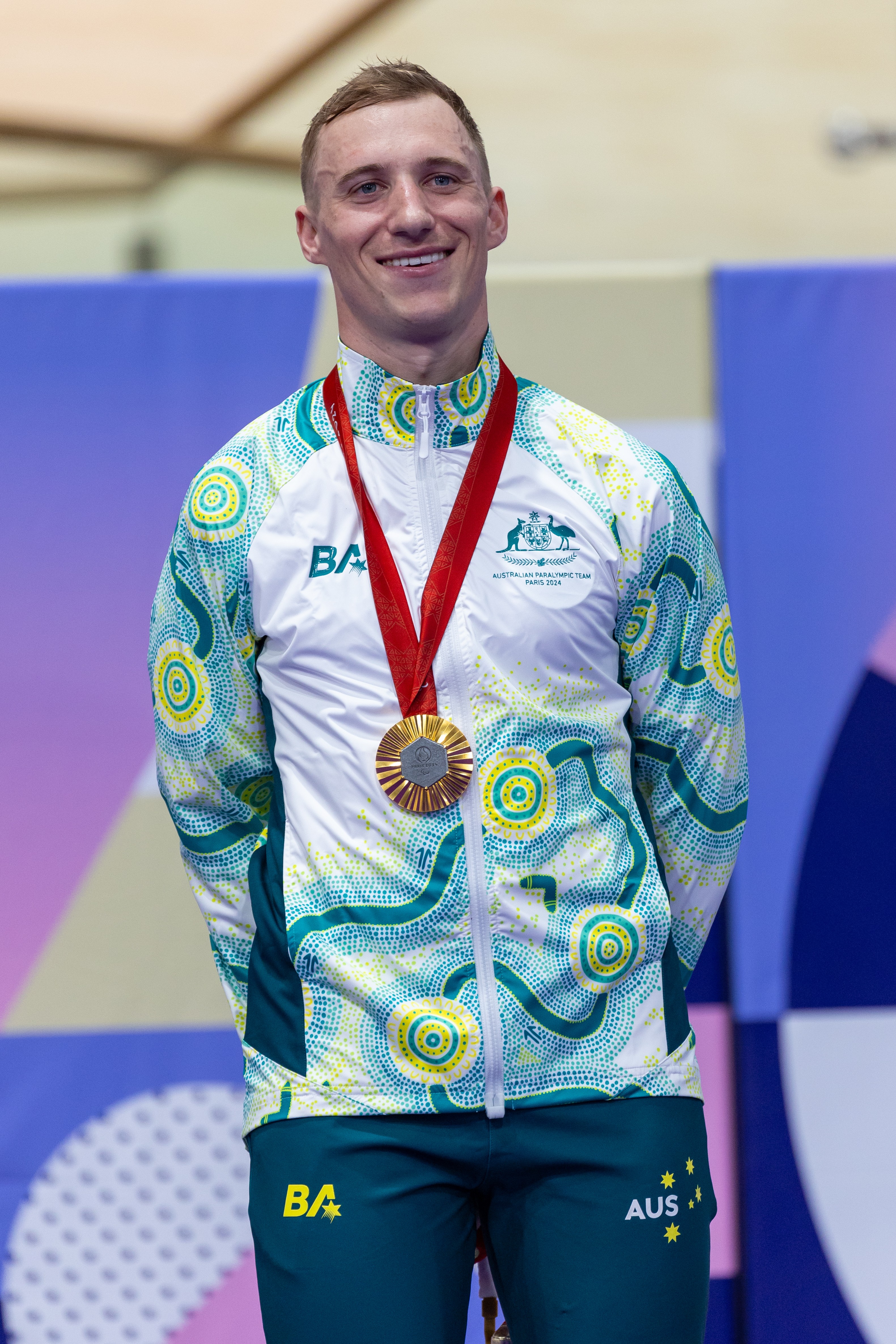 Korey Boddington on the podium in Paris 