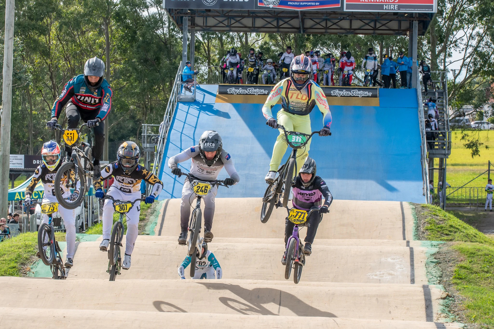Joel Marsh racing Round 4 of the 2025 AusCycling BMX Racing National Series at Lake Macquarie BMX Club. Picture: Mitch Ramm