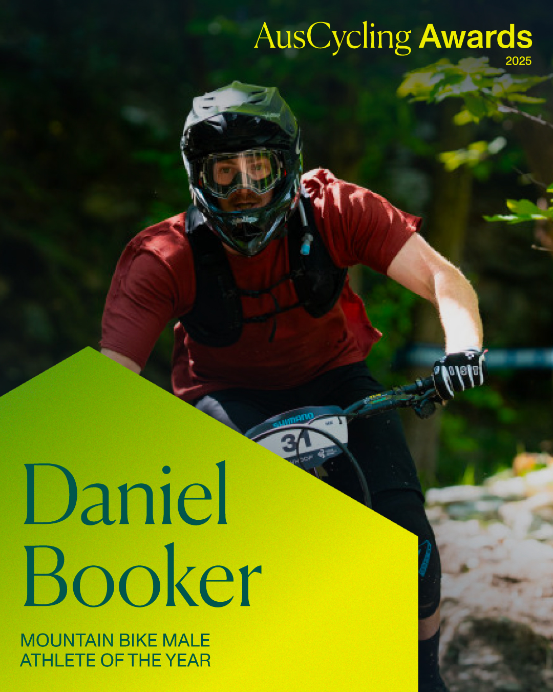 Daniel Booker Mountain Bike Male Athlete of the Year