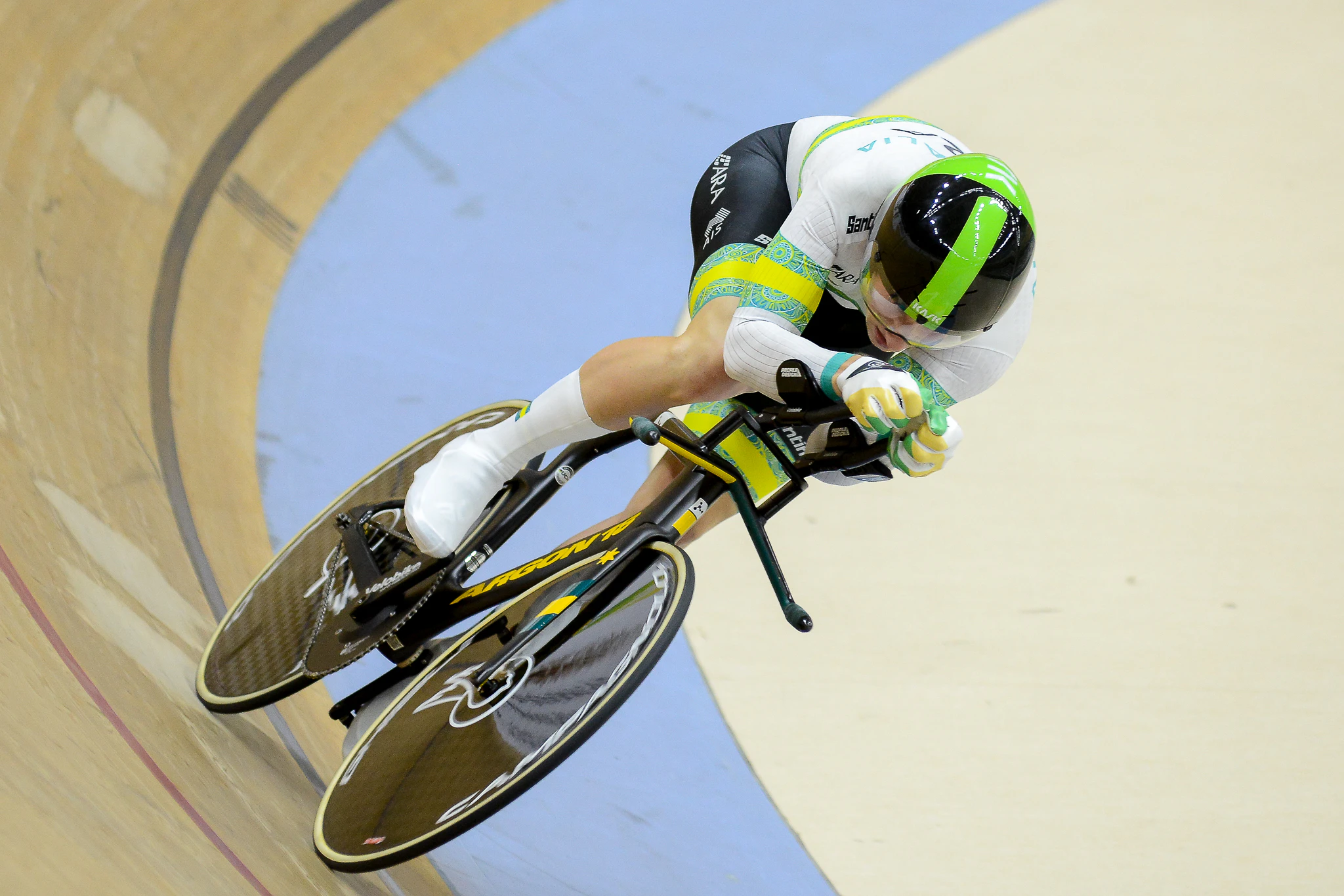 Korey Boddington racing at the 2024 UCI Para-cycling Track World Championships in Rio de Janeiro, Brazil. Picture: CBC