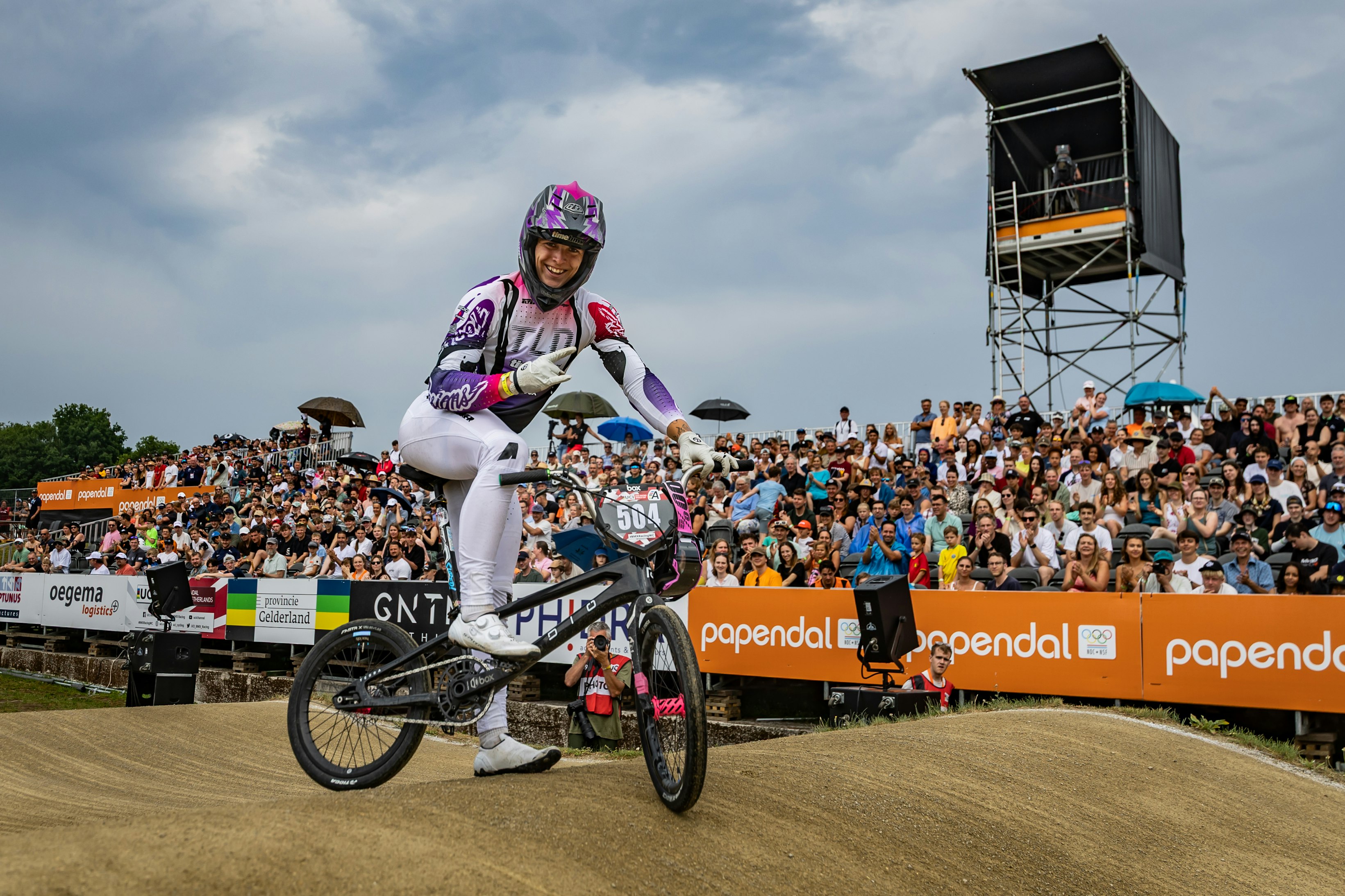 Josh Jolly wins his first UCI BMX Racing World Cup in Under-23 Men at Papendal (Round 4 - 2025). Picture: Navada Photography