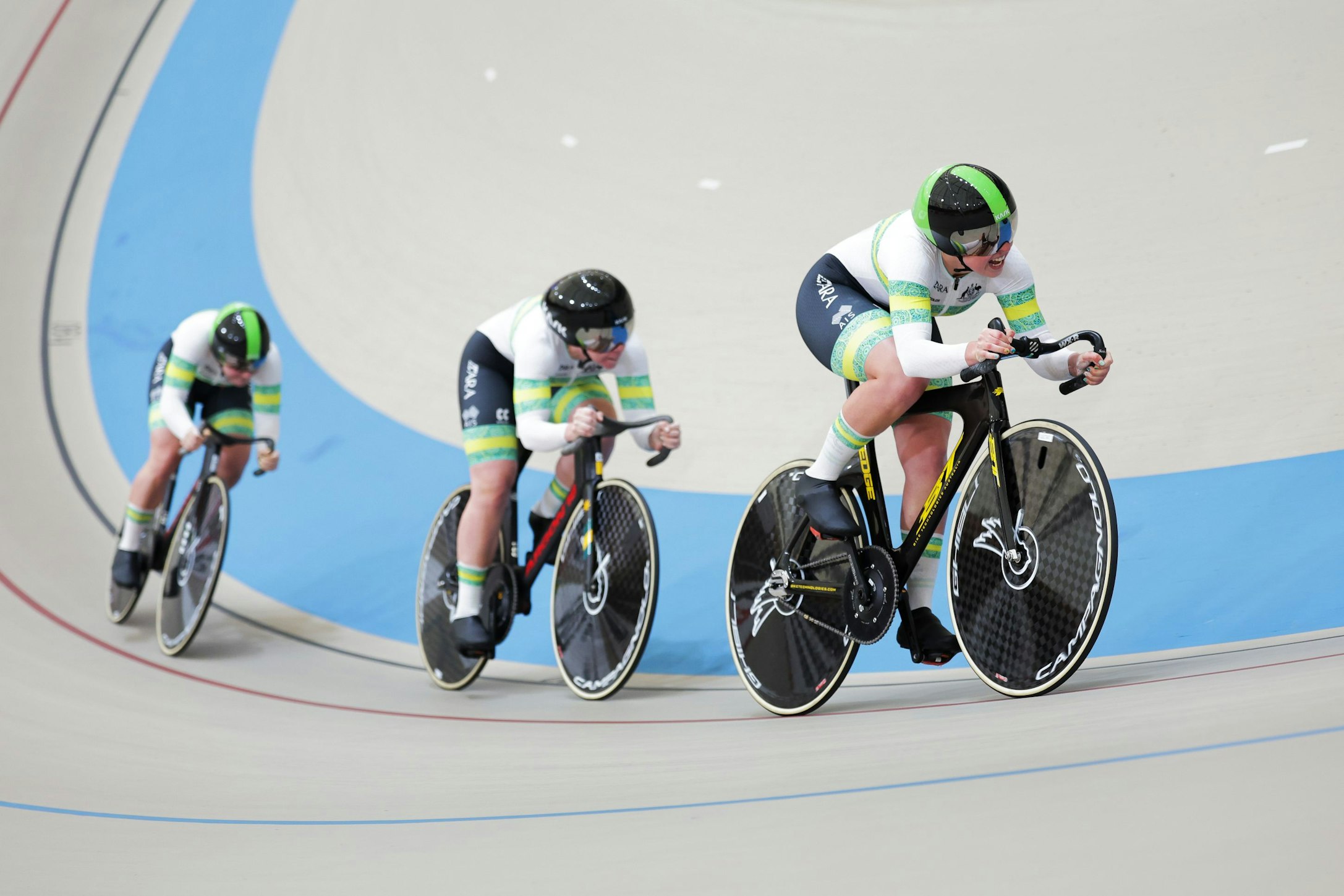 Australia's women's team sprint at the 2025 UCI Track World Championships