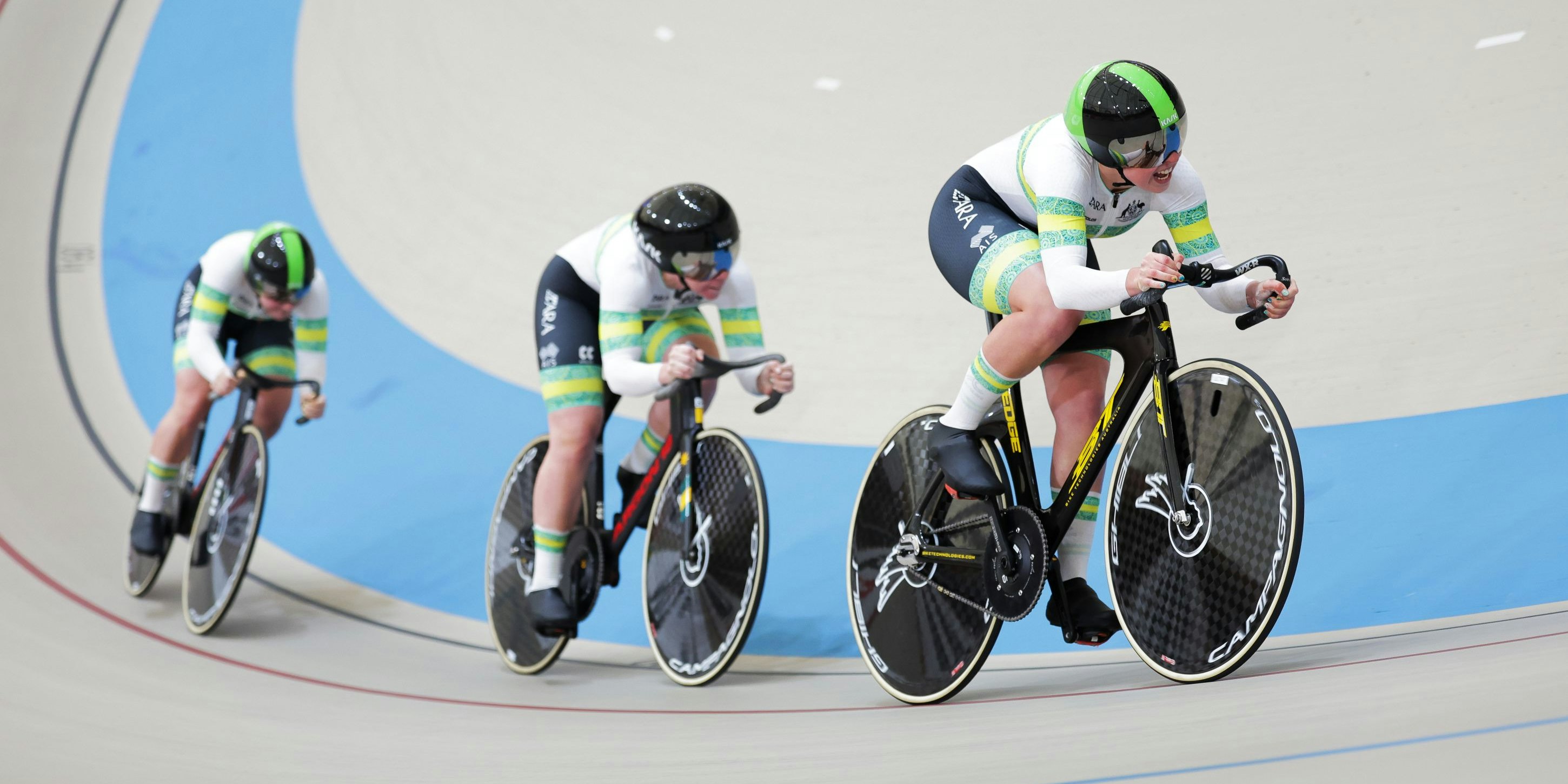 Australia's women's team sprint at the 2025 UCI Track World Championships