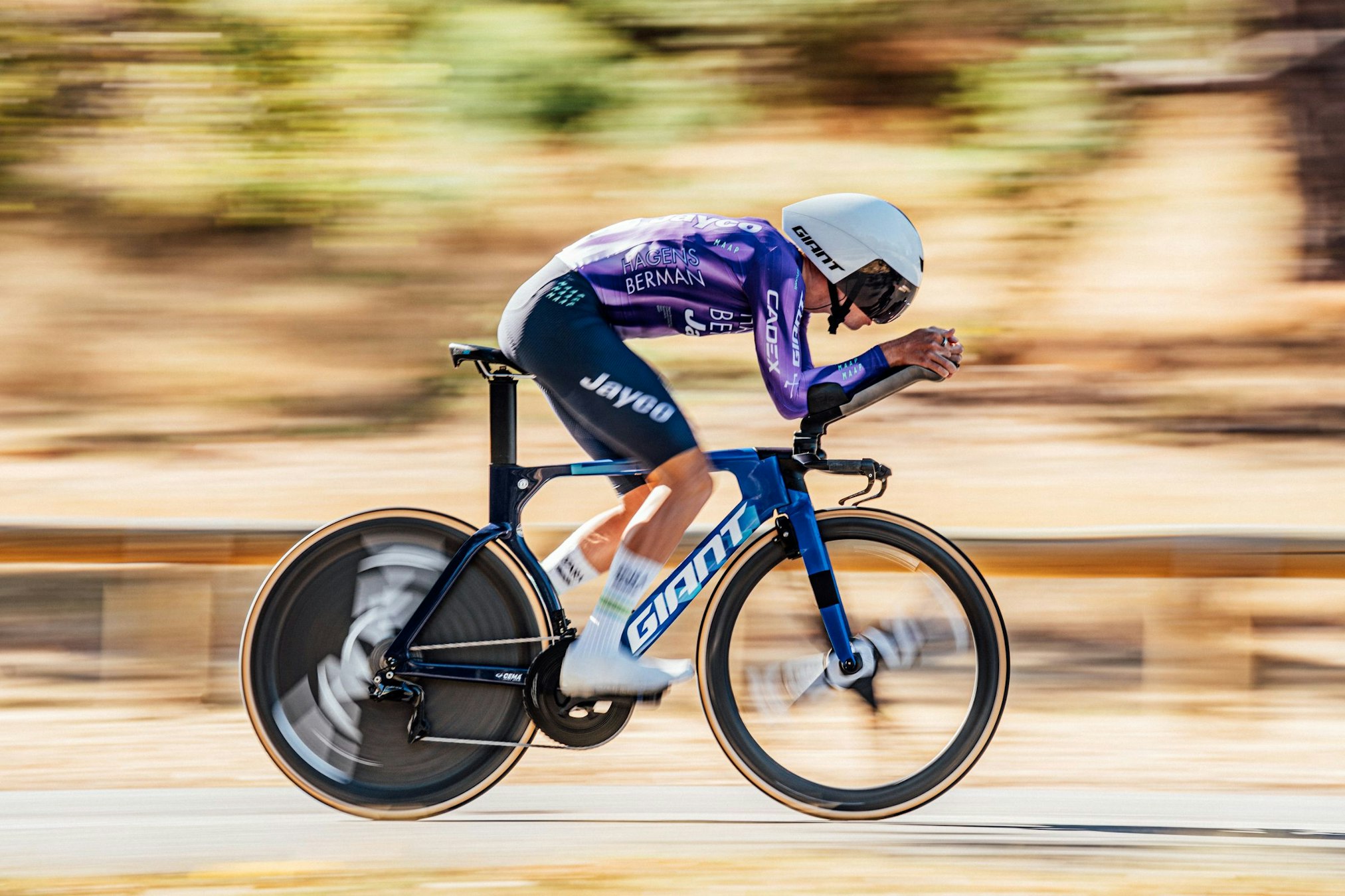 Wil Holmes during the U23 Men Time Trial at the 2026 Westbridge Funds Road National Championships in Perth, Western Australia
