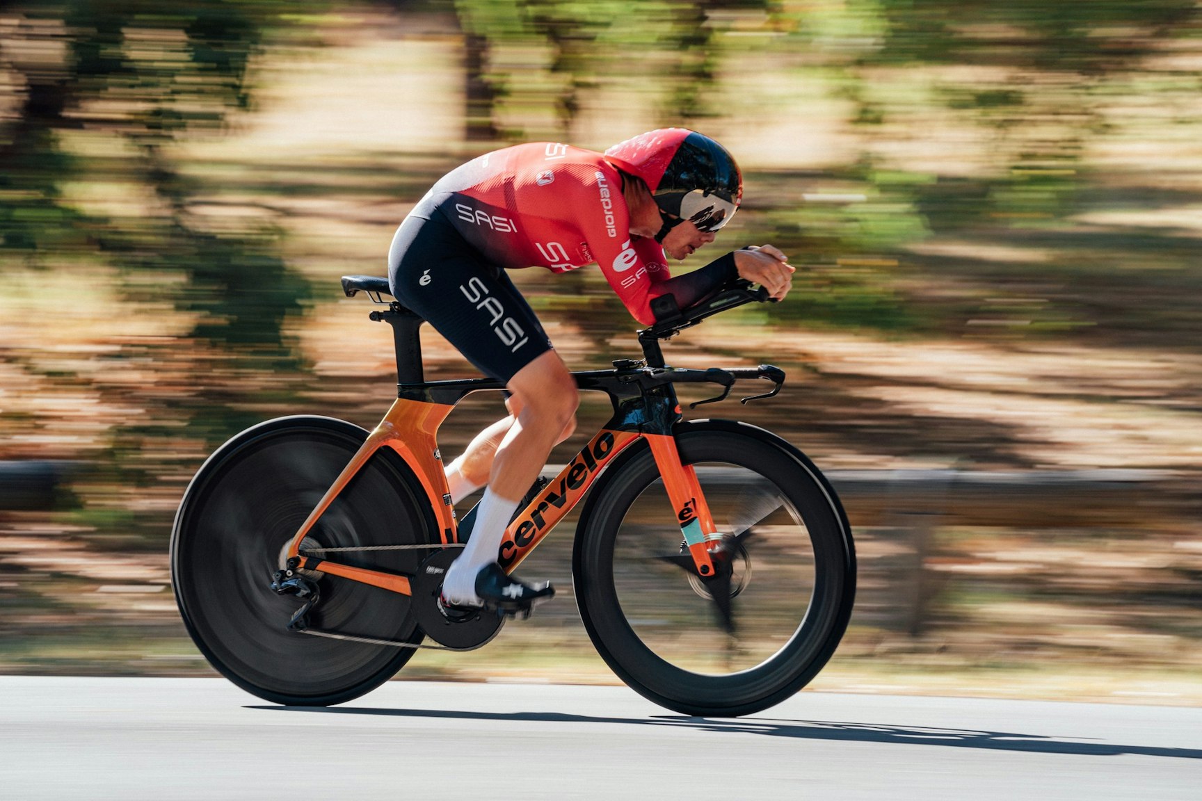 Zac Marriage racing in the under-23 men's time trial at the 2025 AusCycling Road National Championships. Picture: ZW Photography
