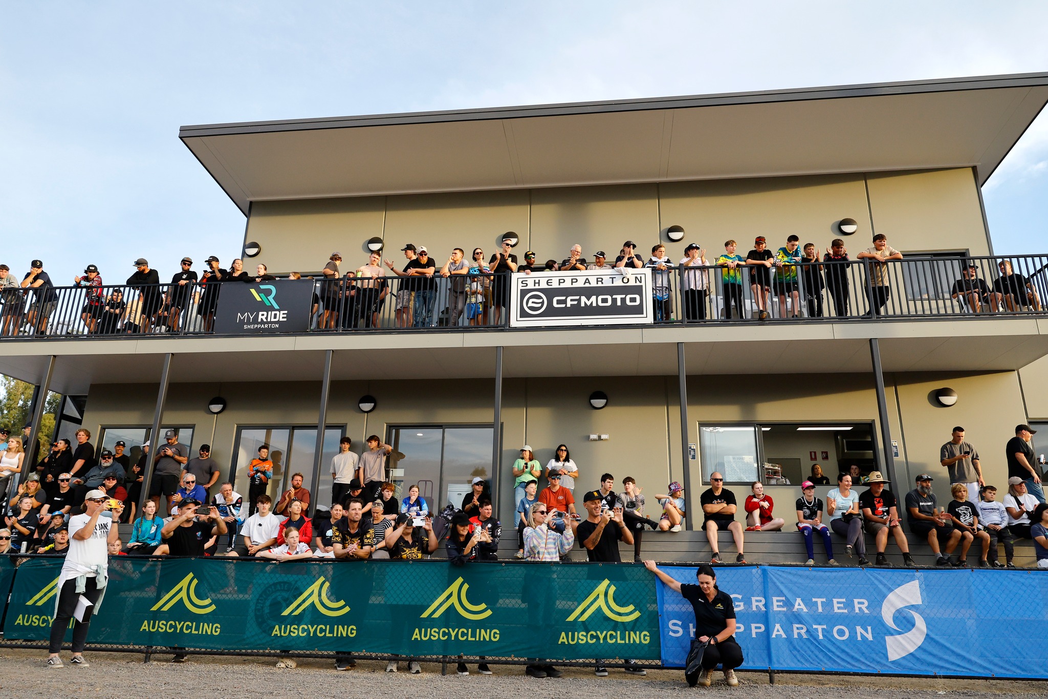 Shepparton BMX Track new pavilion at the 2025 AusCycling BMX Racing National Series. Picture: Con Chronis