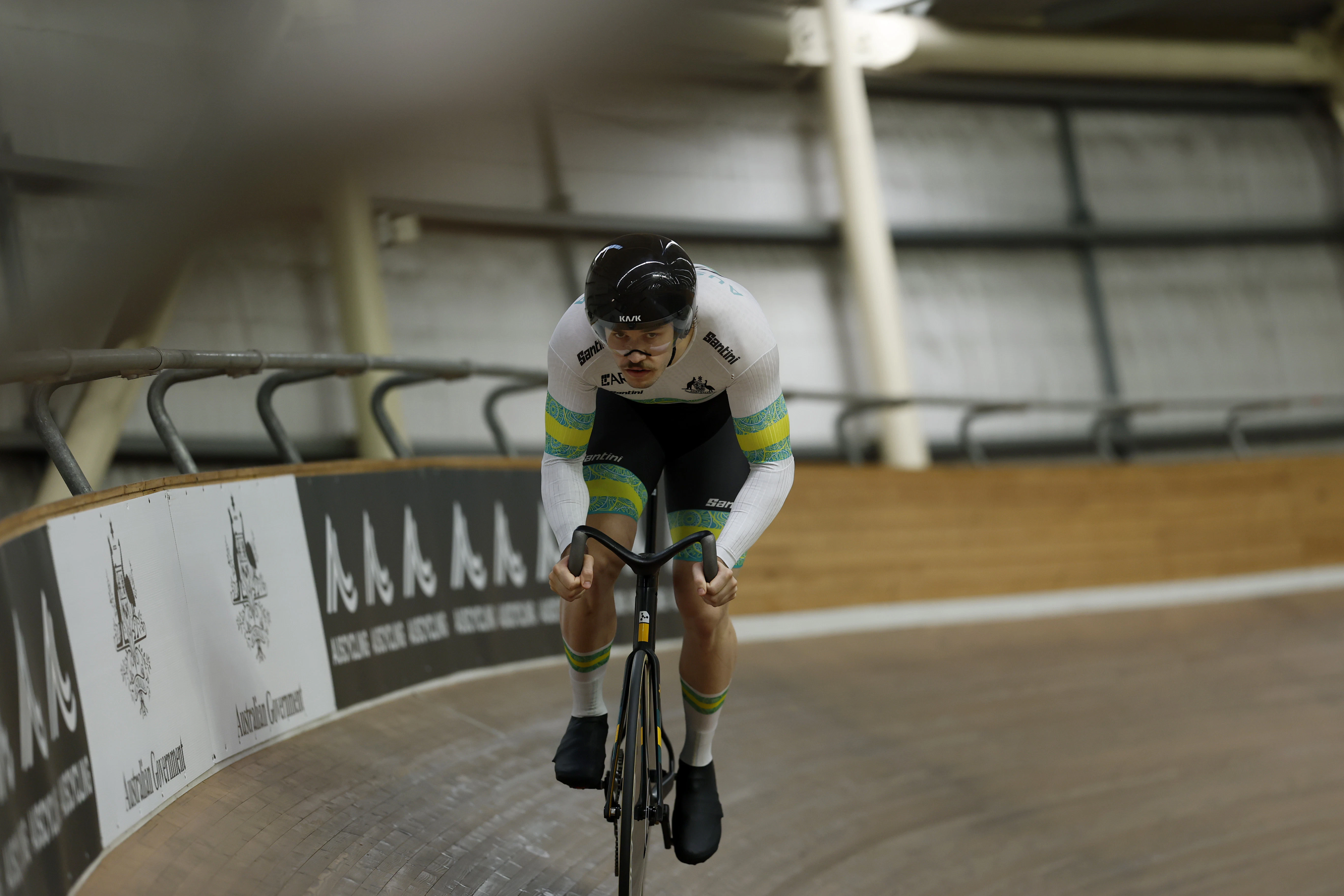 Danny Barber racing UCI C1 sprint at the Quest Ivanhoe 128th Austral Wheelrace week in Melbourne. Picture: Con Chronis