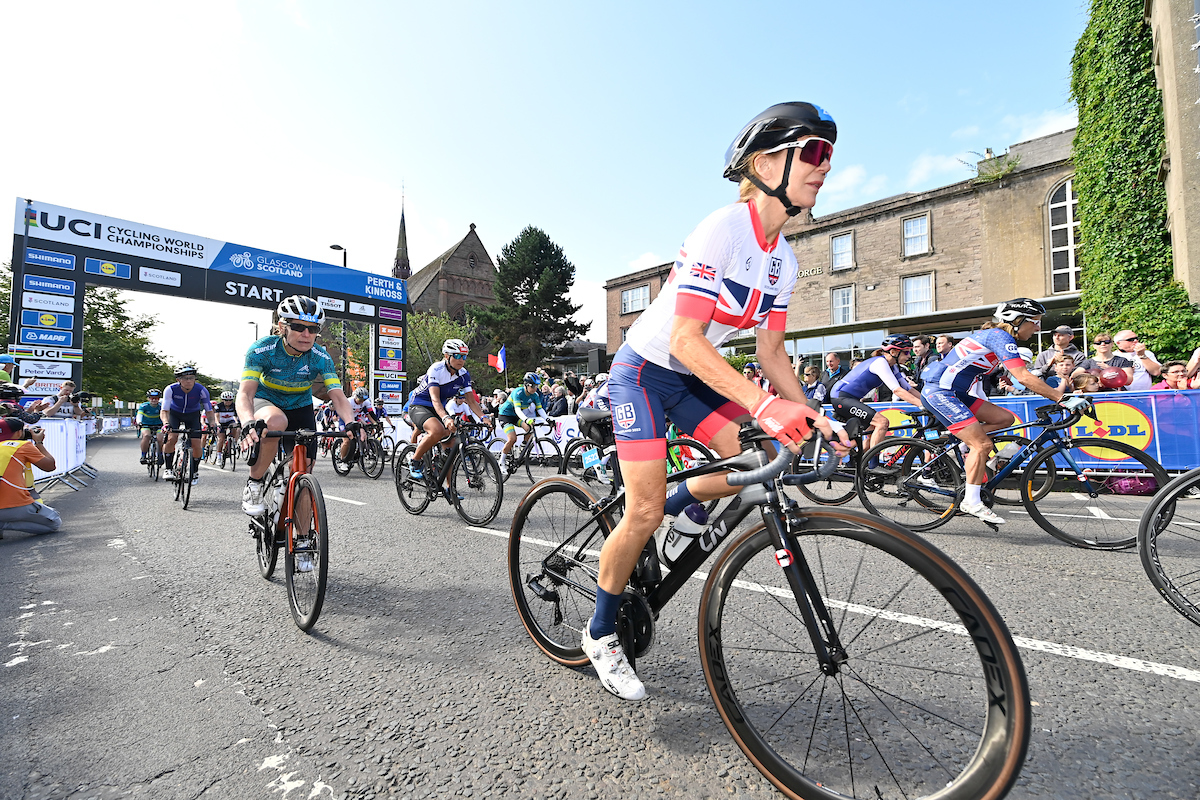 Racers at GF Worlds in national kit