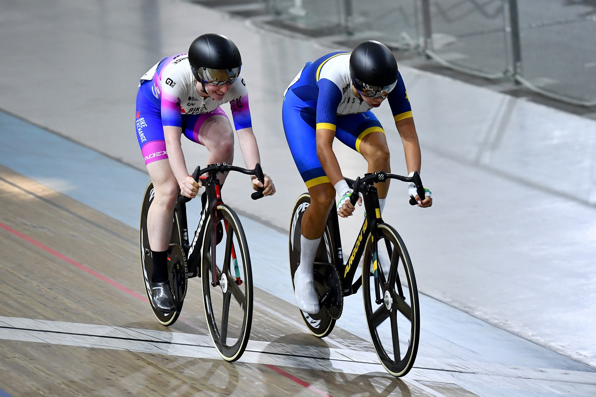 Alexandra Manly pipped Georgia Baker on the line to win second women's Austral Wheelrace of 2022. Picture: Josh Chadwick