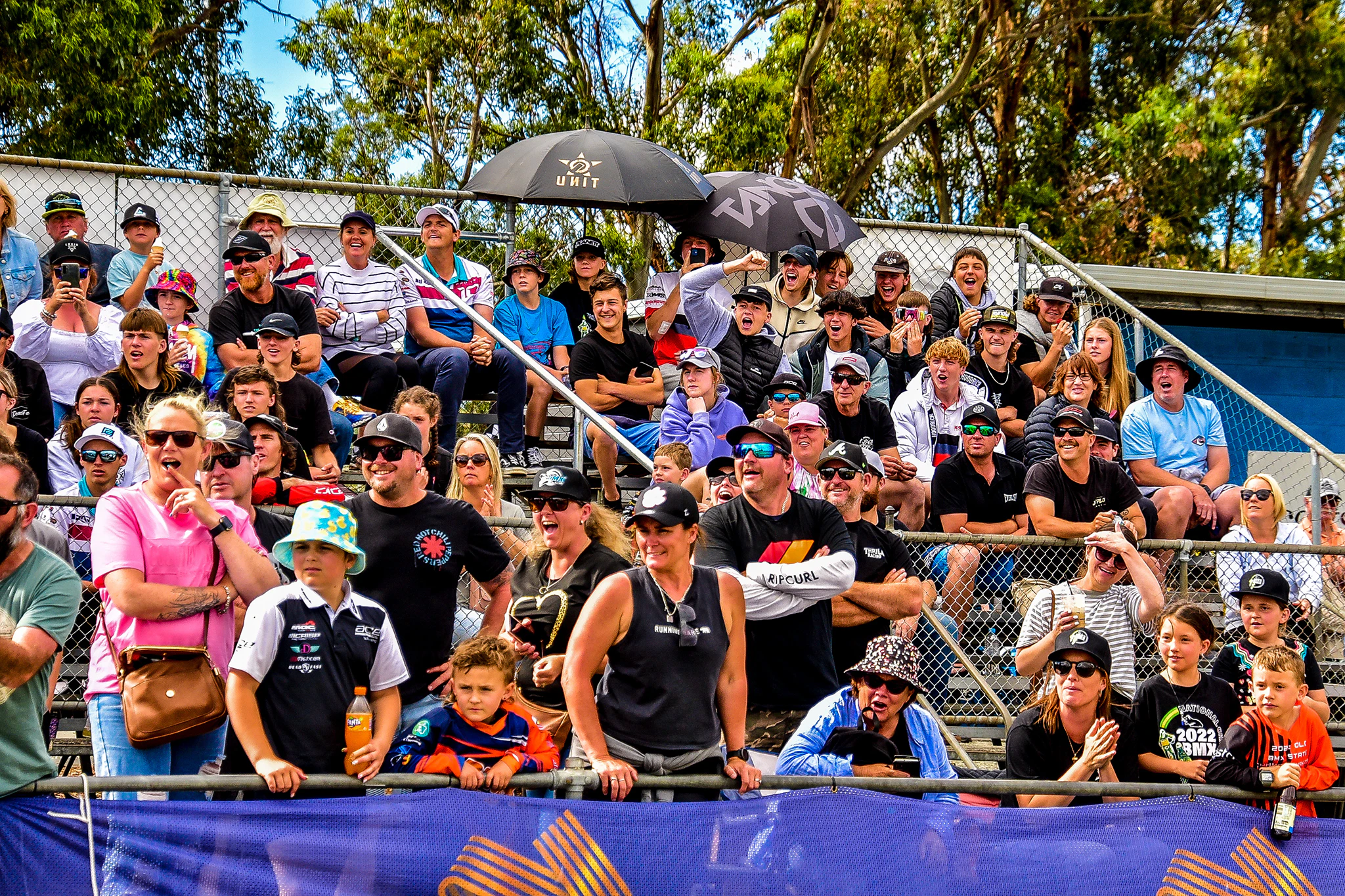 AusCycling crowd watching cycling event