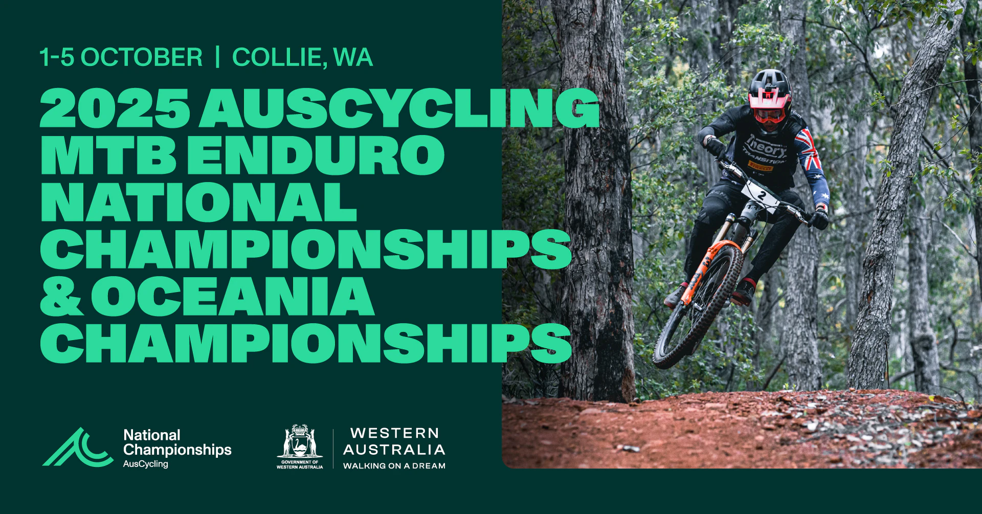 2025 AusCycling Enduro National Championships event banner