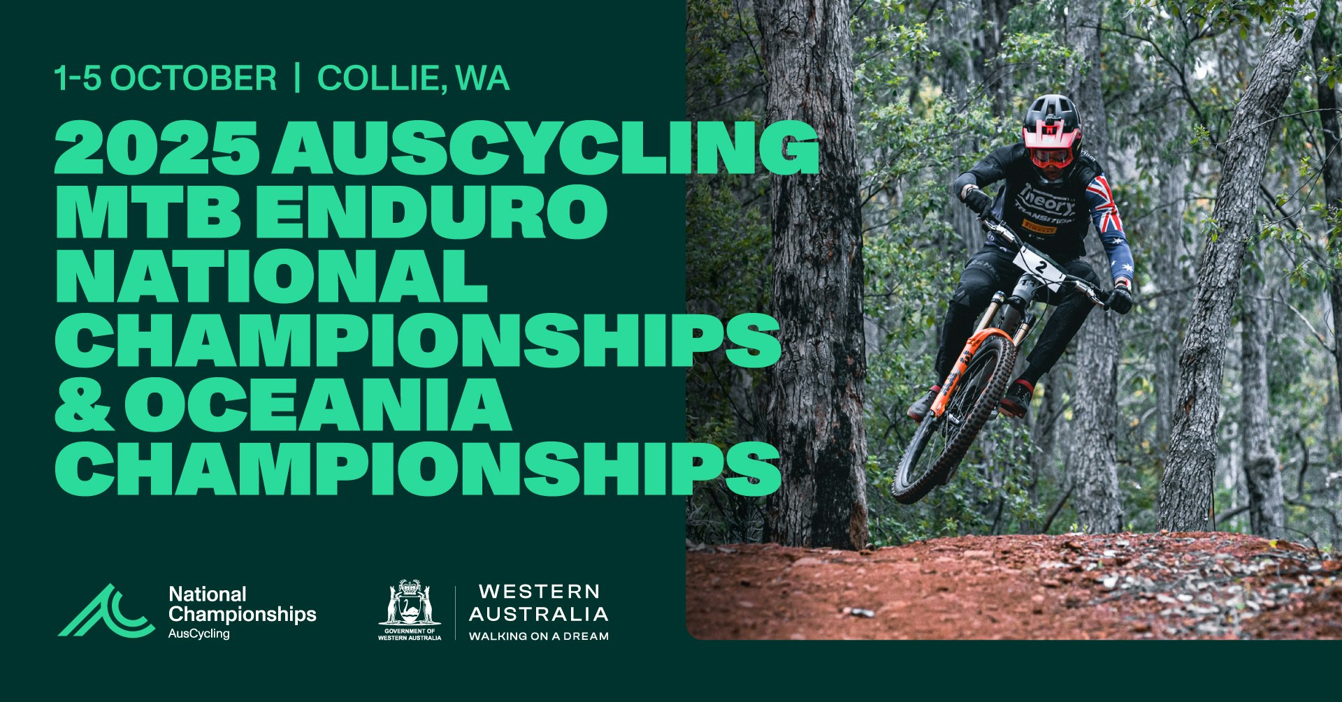 2025 AusCycling Enduro National Championships event banner