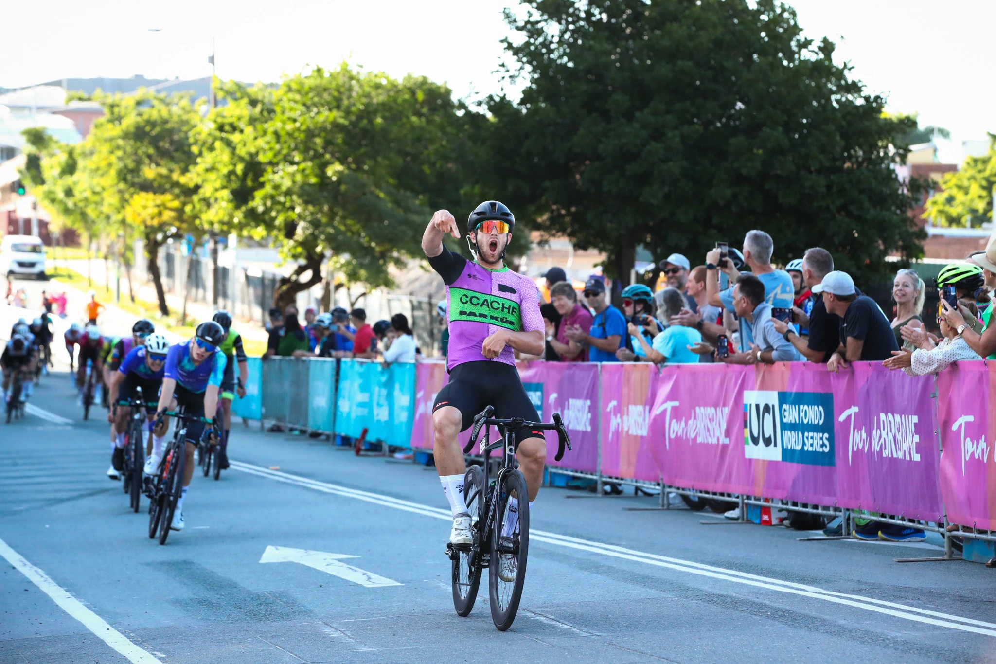 Graeme Frislie wins the 2024 Tour de Brisbane. Picture: Raceatlas.