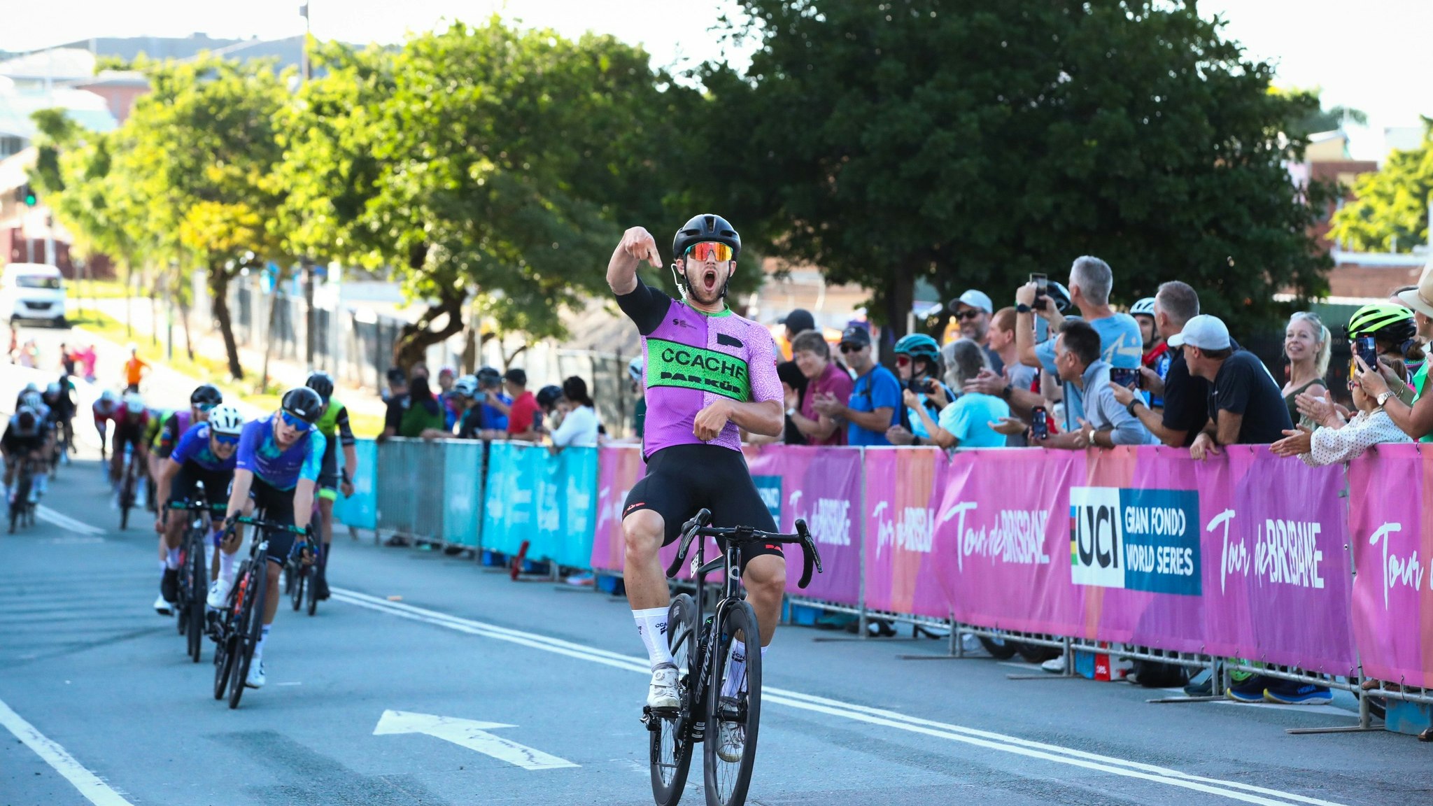Graeme Frislie wins the 2024 Tour de Brisbane. Picture: Raceatlas.
