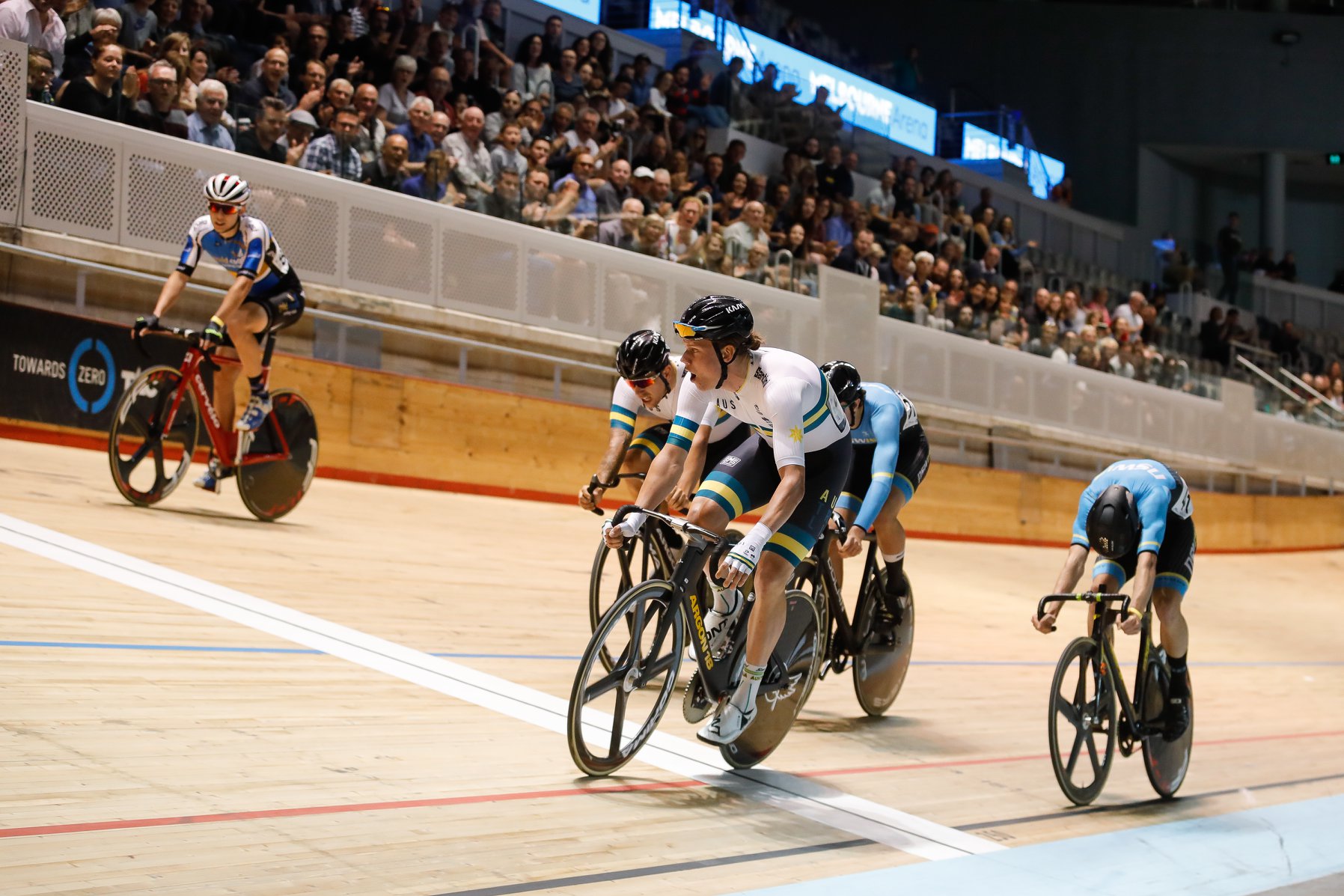 Kelland O'Brien winning the 2019 Austral Wheelrace. Picture: Con Chronis