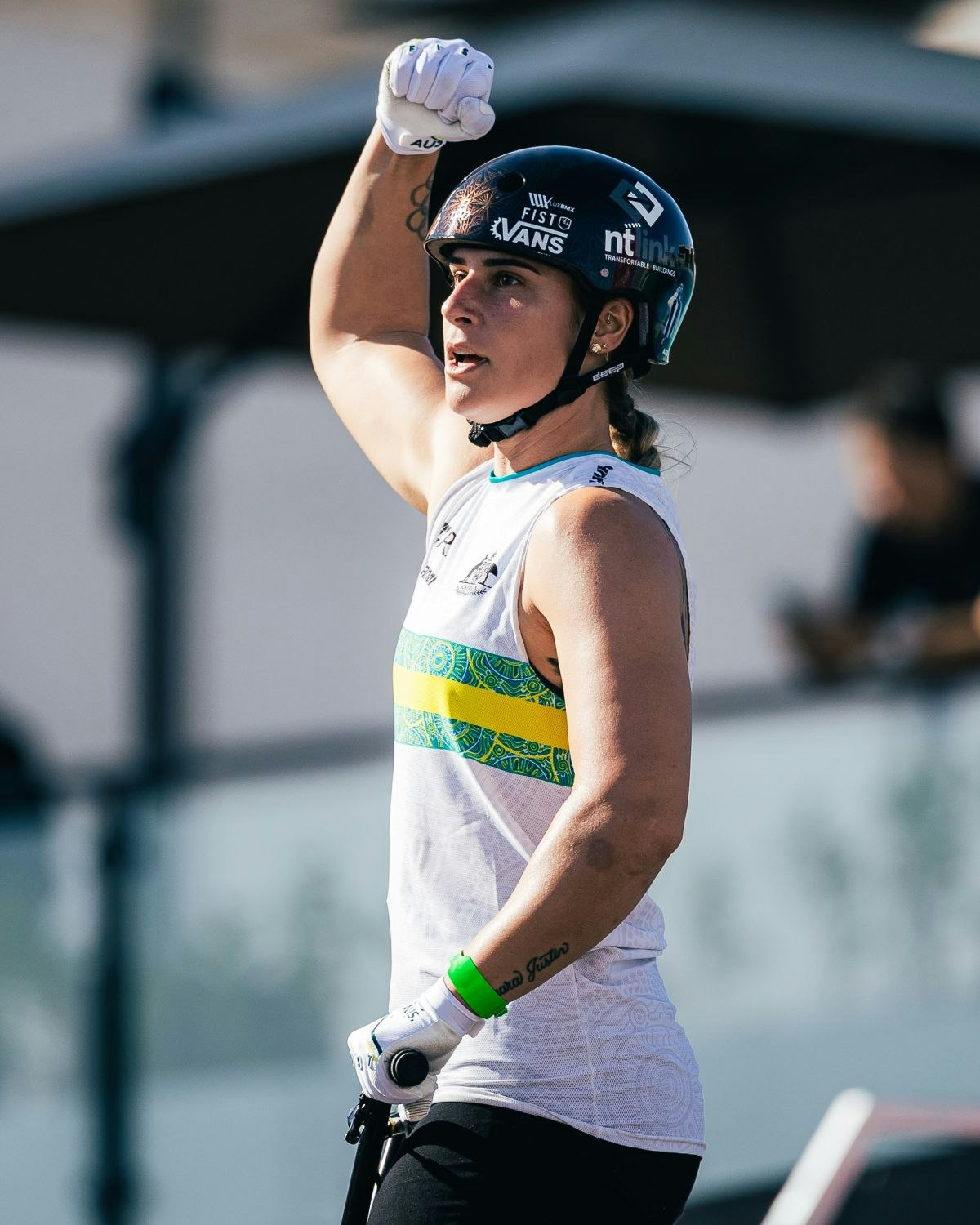 Australian BMX freestyle athlete Natalya Diehm at the UCI 2025 World Championships