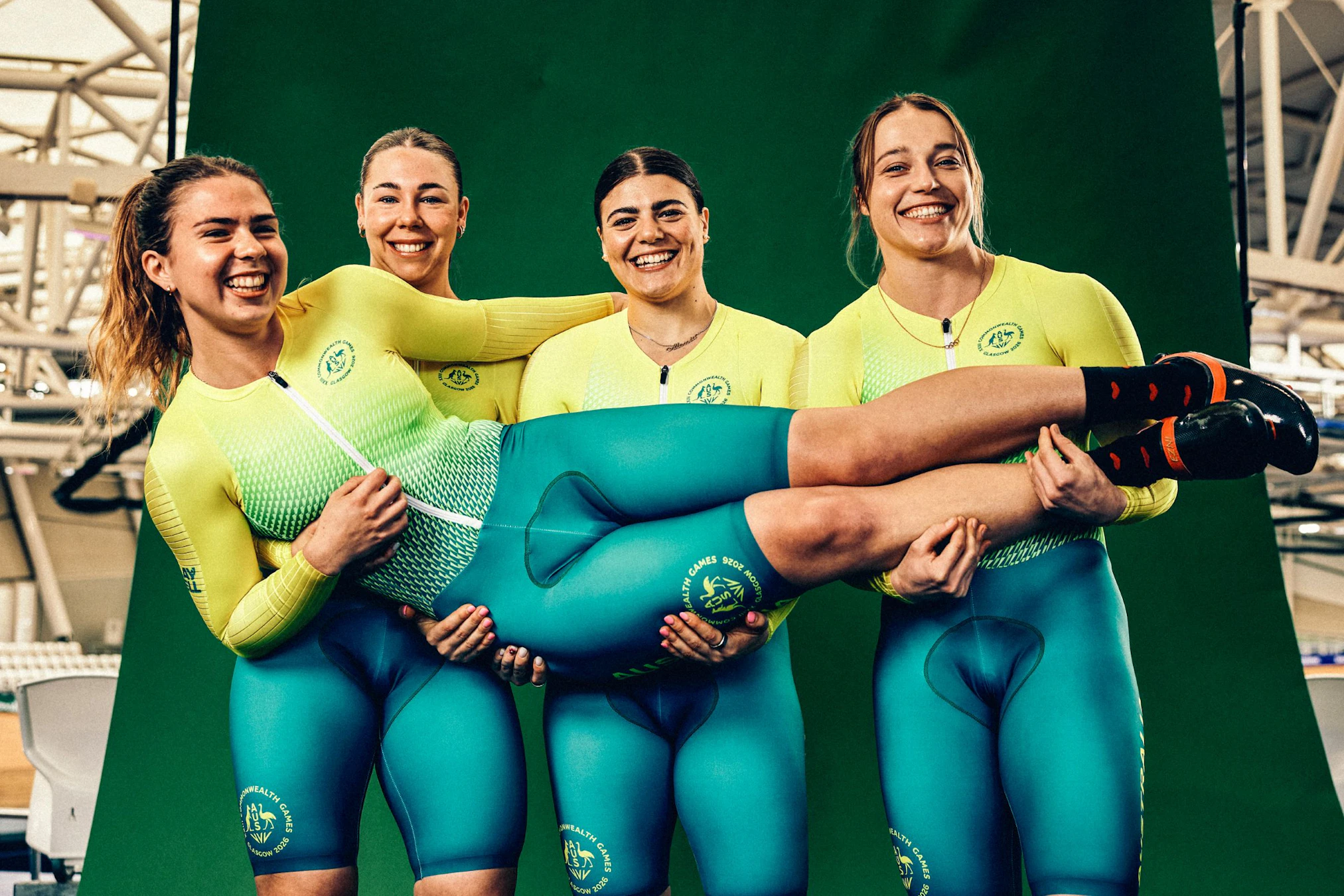 Liliya Tatarinoff, Molly McGill, Alessia McCaig and Kristina Clonan, Australian Cycling Team's Women Sprint team for the 2026 Commonwealth Games in Glasgow