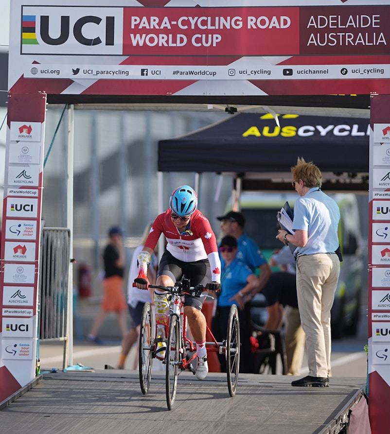 UCI event Para-cyclist starting time trial