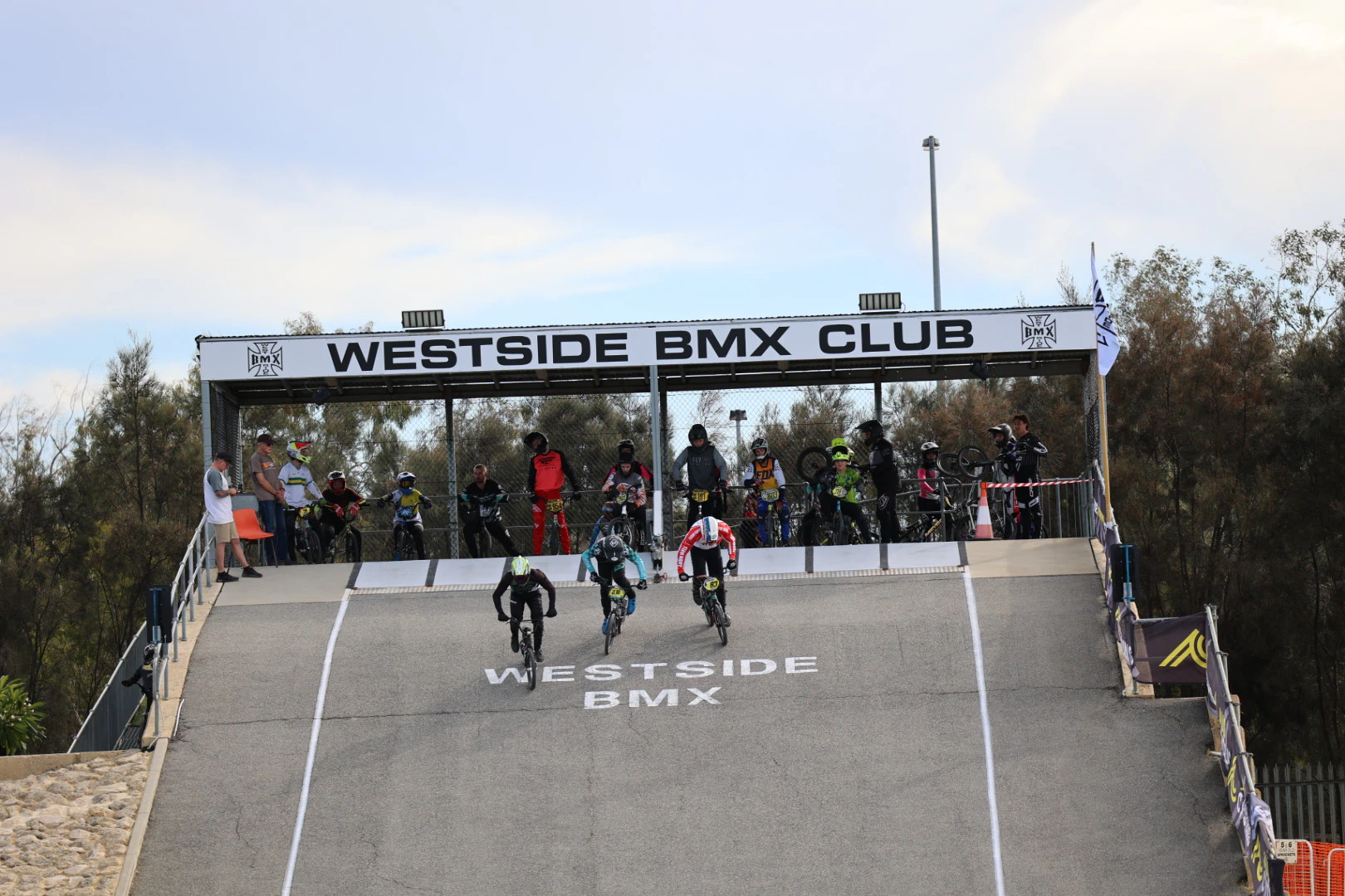 Westside BMX club riders jumping