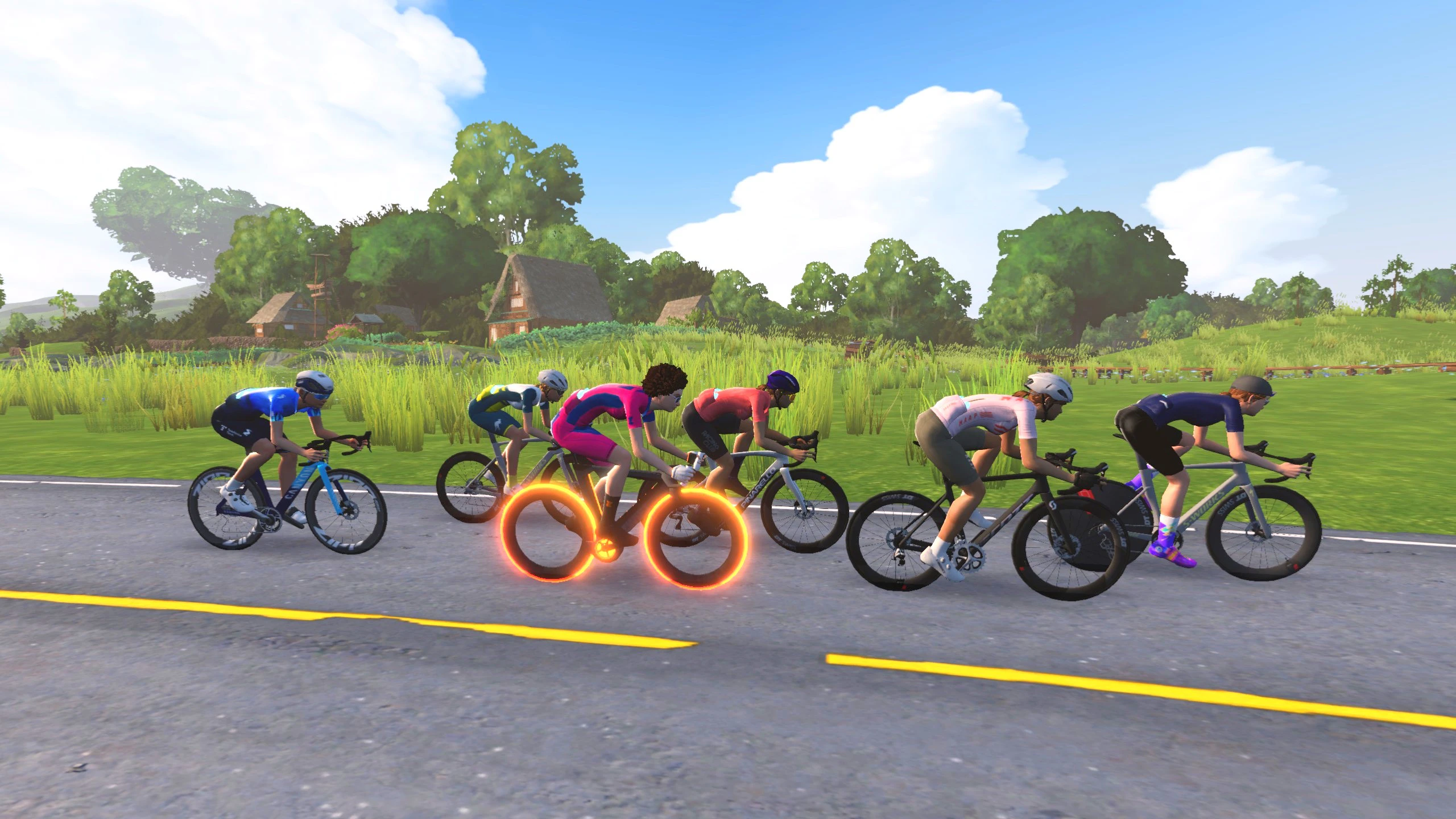 Zwift esports racing.